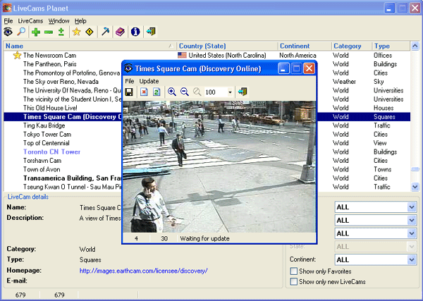 LiveCams Planet Screenshot